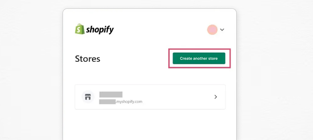 Add new store Shopify