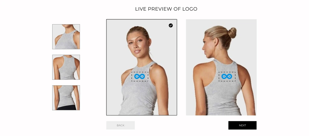 Co-Branding Extension Live Preview of the Printed Logo