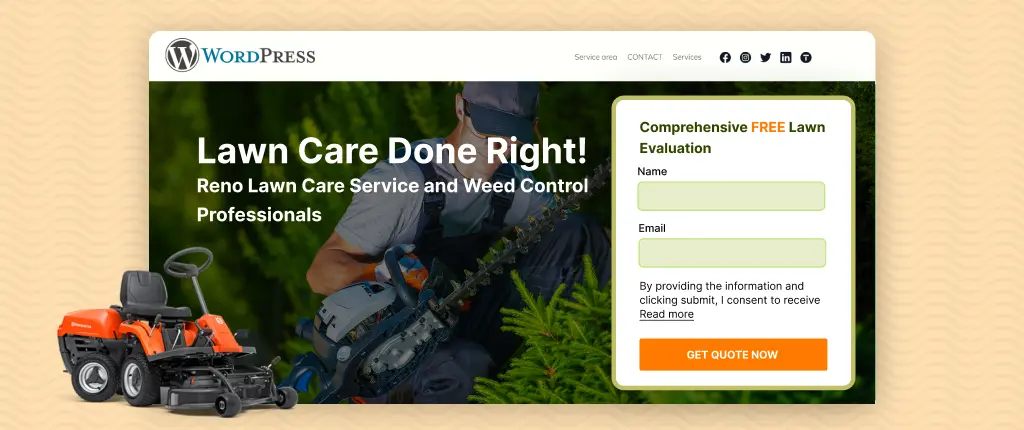 Lawn Mowing Quote Calculator WordPress