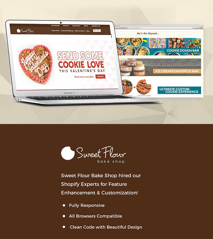 Banner image of Sweet Flour Bake Shop website