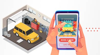 On Demand Car Wash Booking App : Featuring Smart Garage Door Opener