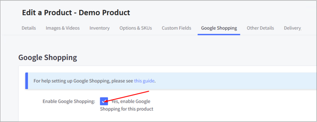 Google Shopping BigCommerce V2