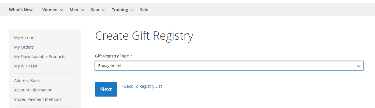 gift registry magento extension development