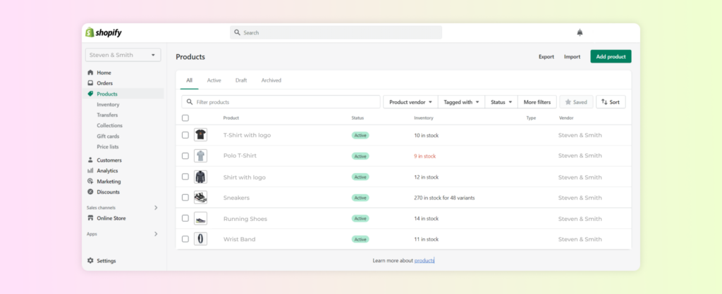 Import Product Data to Shopify