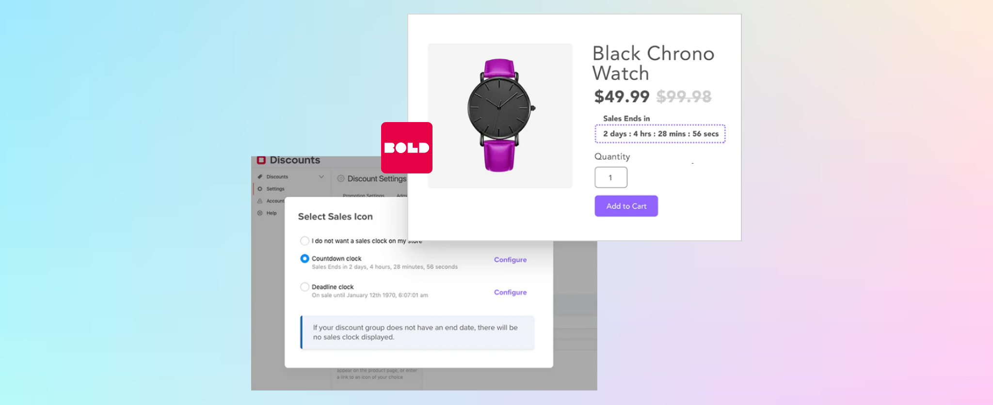Bold discount app for automatic sales and promotions