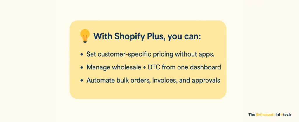 Shopify B2B benefits 