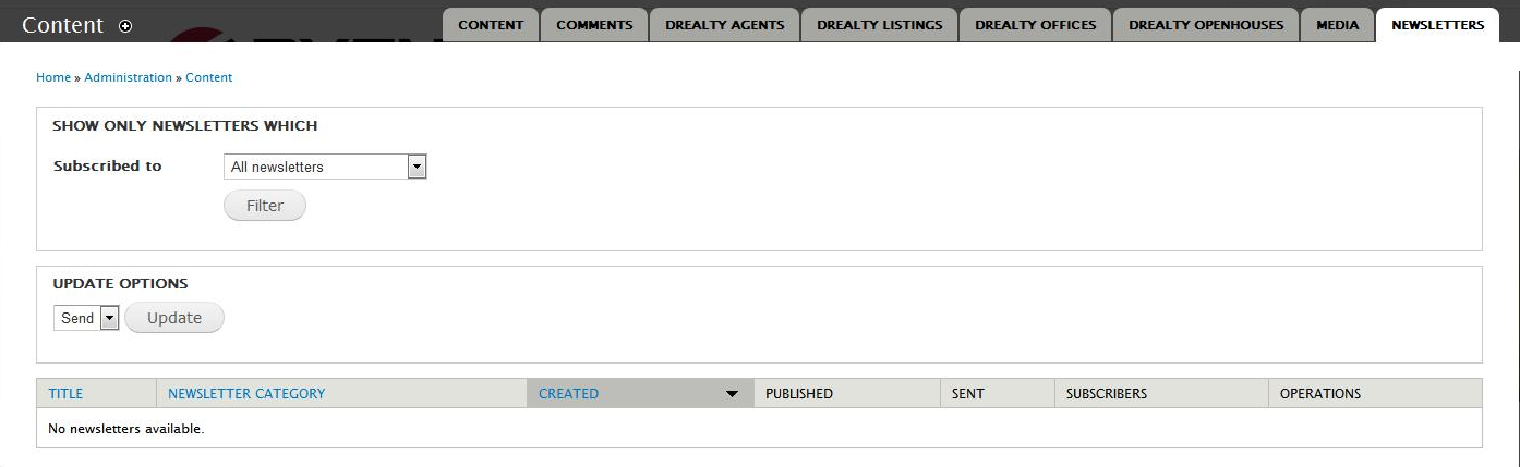 newsletters either unassigned or RYEN real estate newsletters.