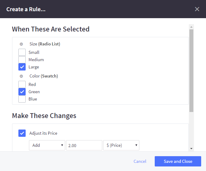 bigcommerce product rules