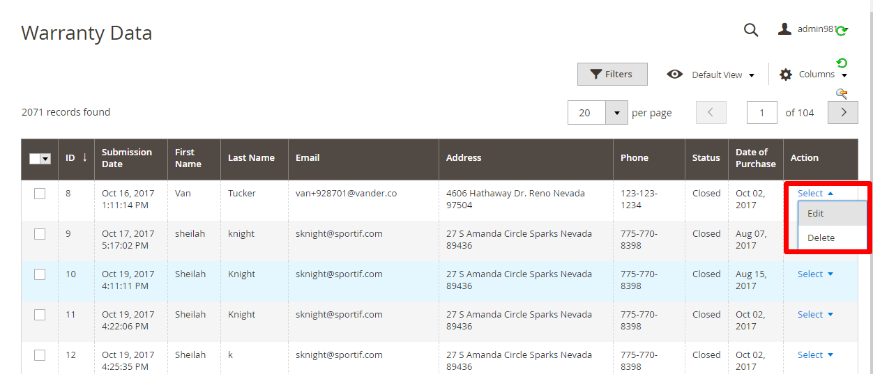 magento warranty extension options