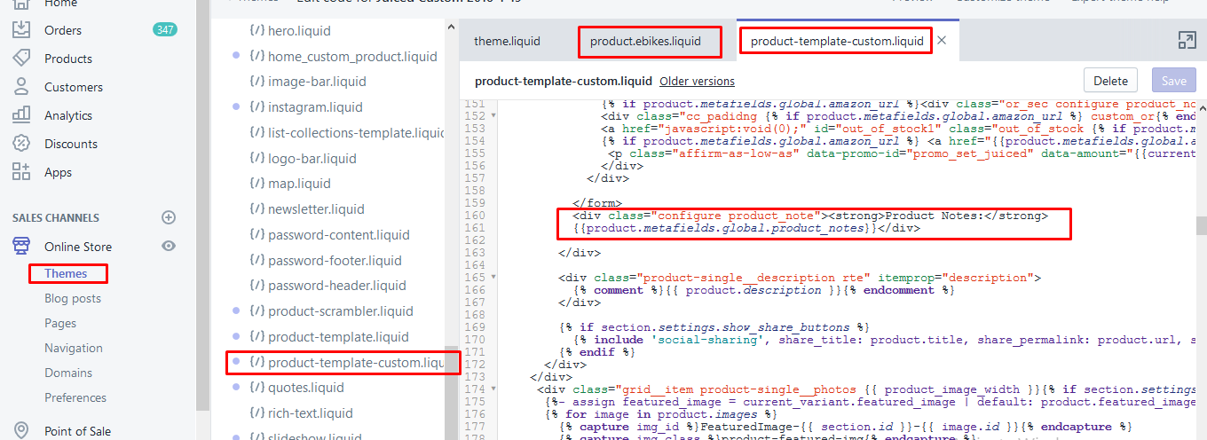 Shopify theme development - metafields