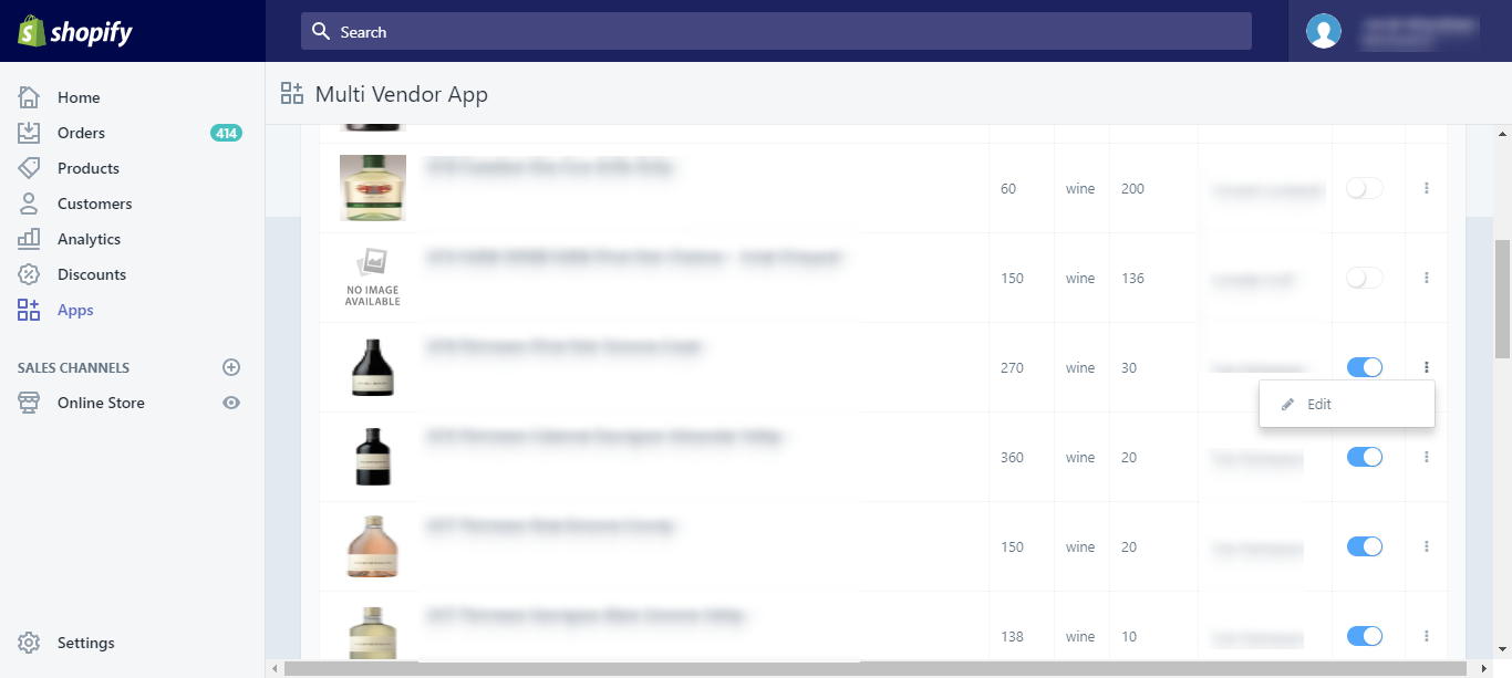 shopify multi vendor app backend