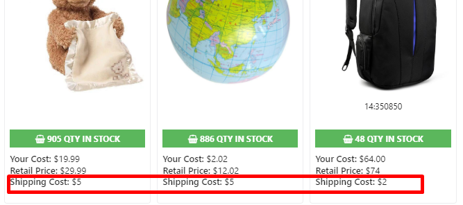 shipping charges info
