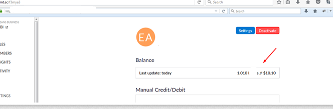 loyalty program balance