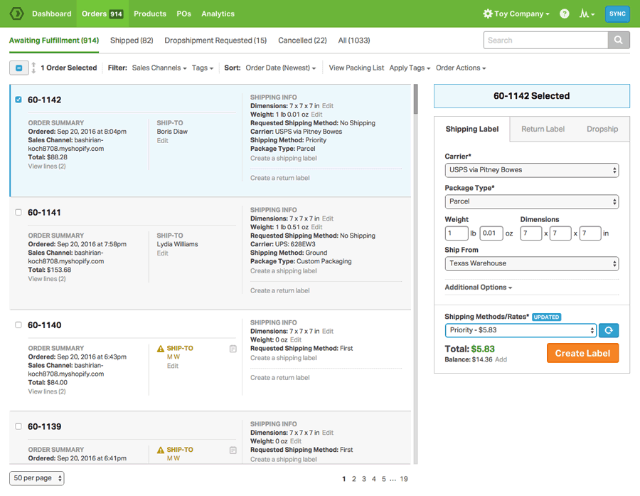 Creating Ecommerce Shipping Label With Odoro