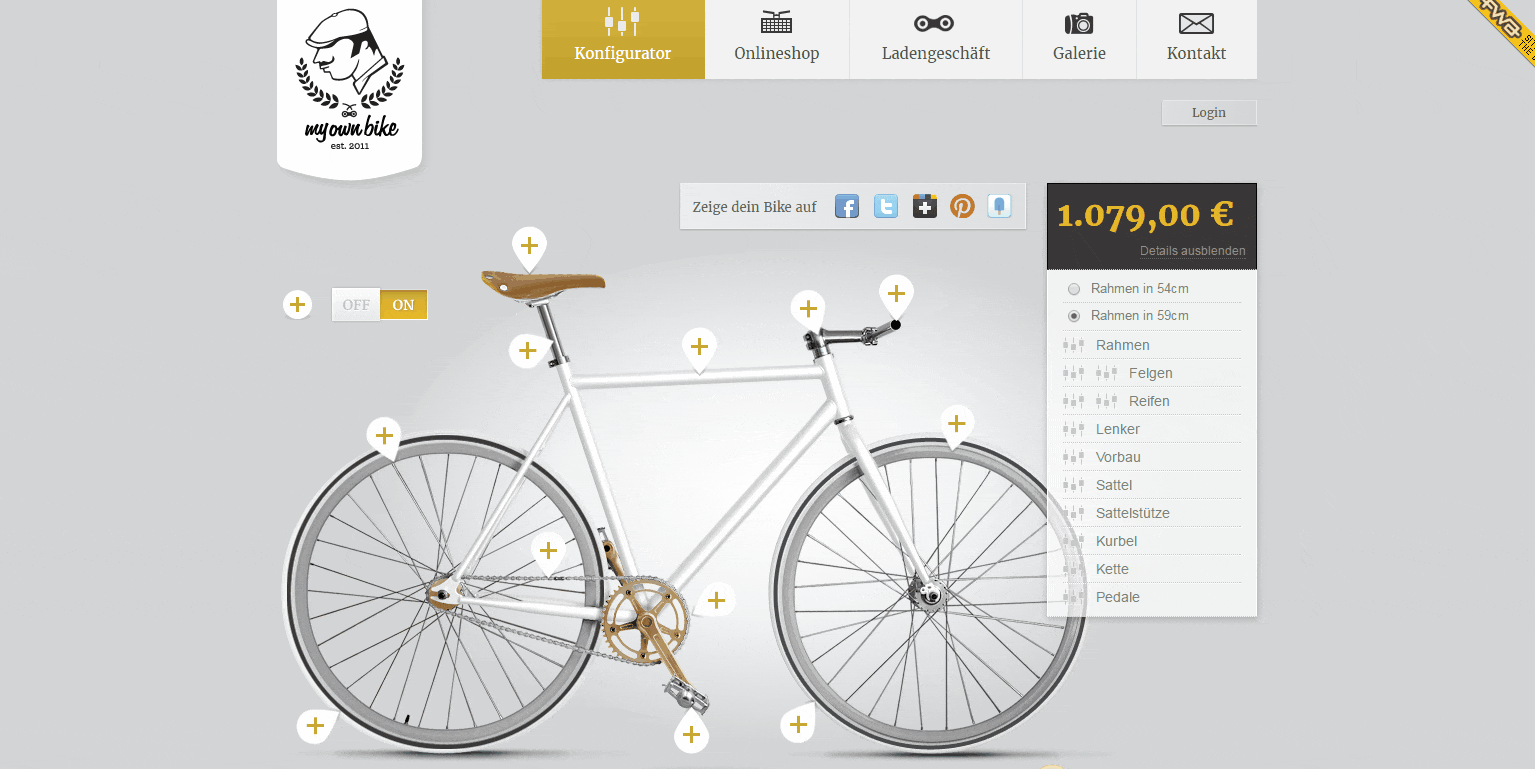 Example of a product customizer in Magento