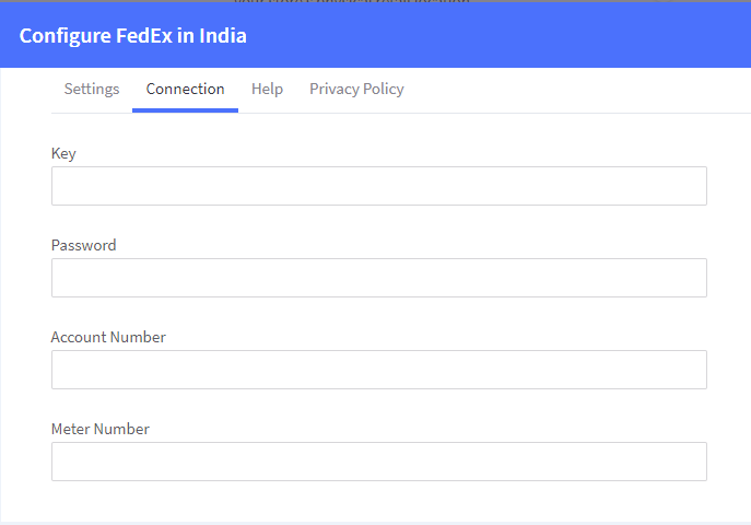 Establishing connection of FedEx in BigCommerce