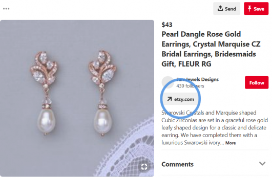 Product Pin in Pinterest