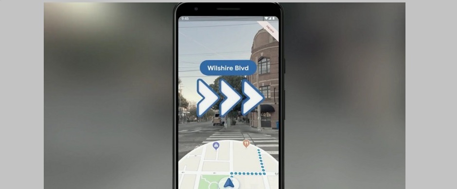 AR based maps Google io 2019
