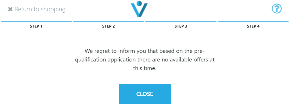 Error message for not meeting the condition