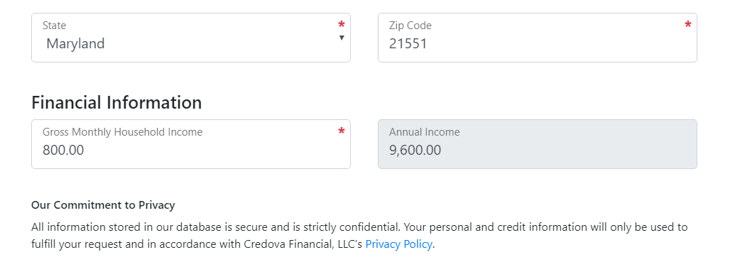 monthly salary condition not met