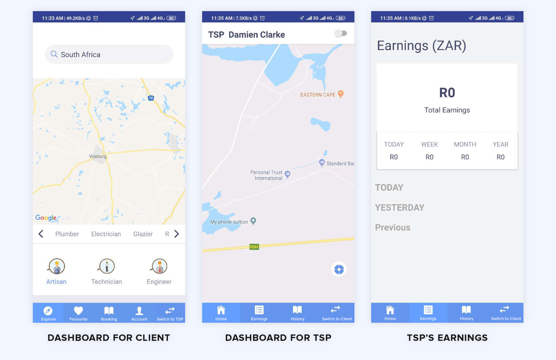 Multiple dashboards on Marketplace app using React Native