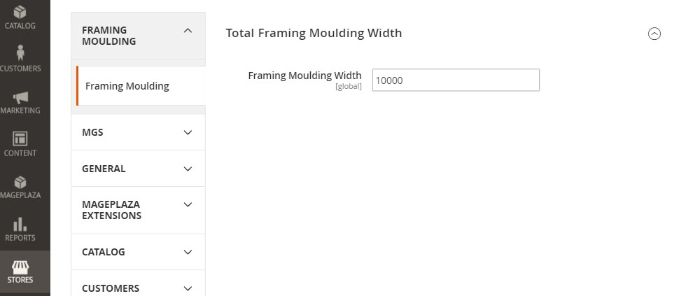 Framing Molding Width