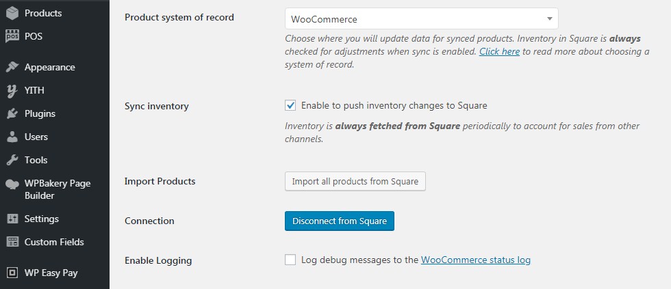 Sync Inventory between WooCommerce & Square