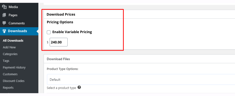 Enable Variable Pricing