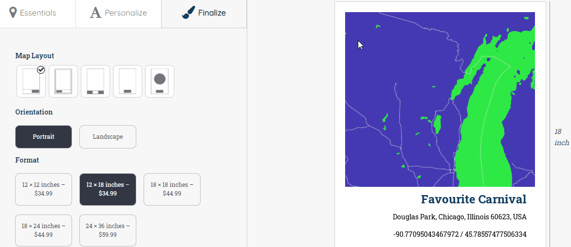 Finalizing custom map for printing Finalizing custom map for printing