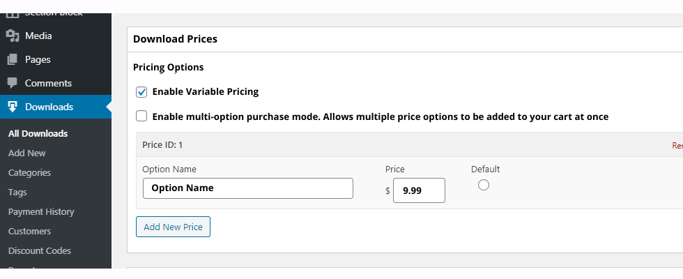 Manage variable pricing