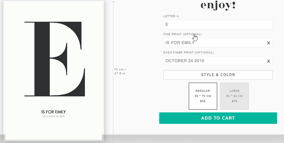 Shopify poster design app-Type one