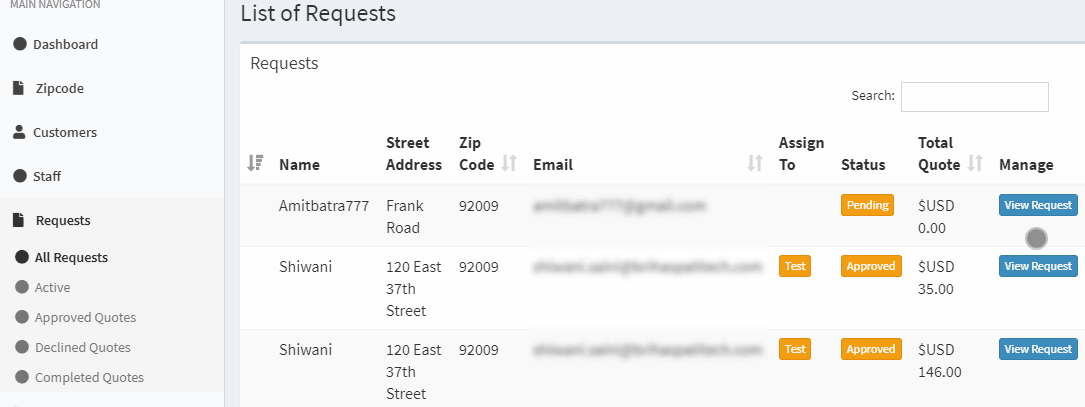 Assigning a Staff for managing quote