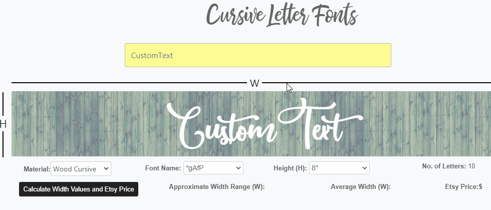 Preview for Font Styles