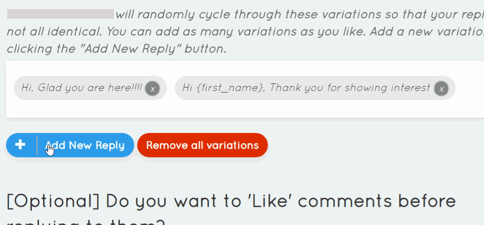Adding multiple replies to FB post