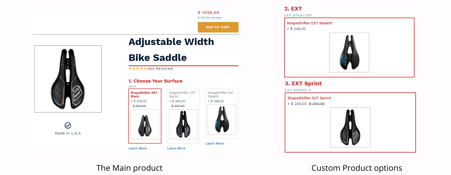 Custom product page layout Custom product page layout