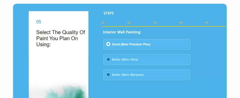Step5_Adding paint quality to paint cost estimator
