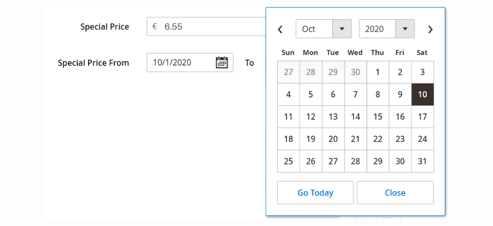 Discount Date range