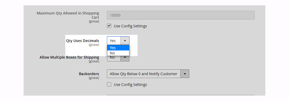 Configuring Magento product for decimal