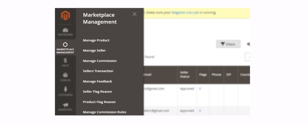 Custom Magento Admin for Maretplace Managment