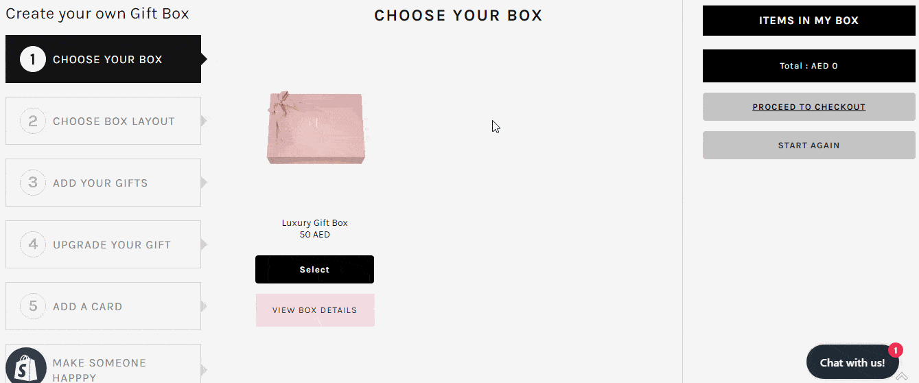 Shopify Gift Box Design Software