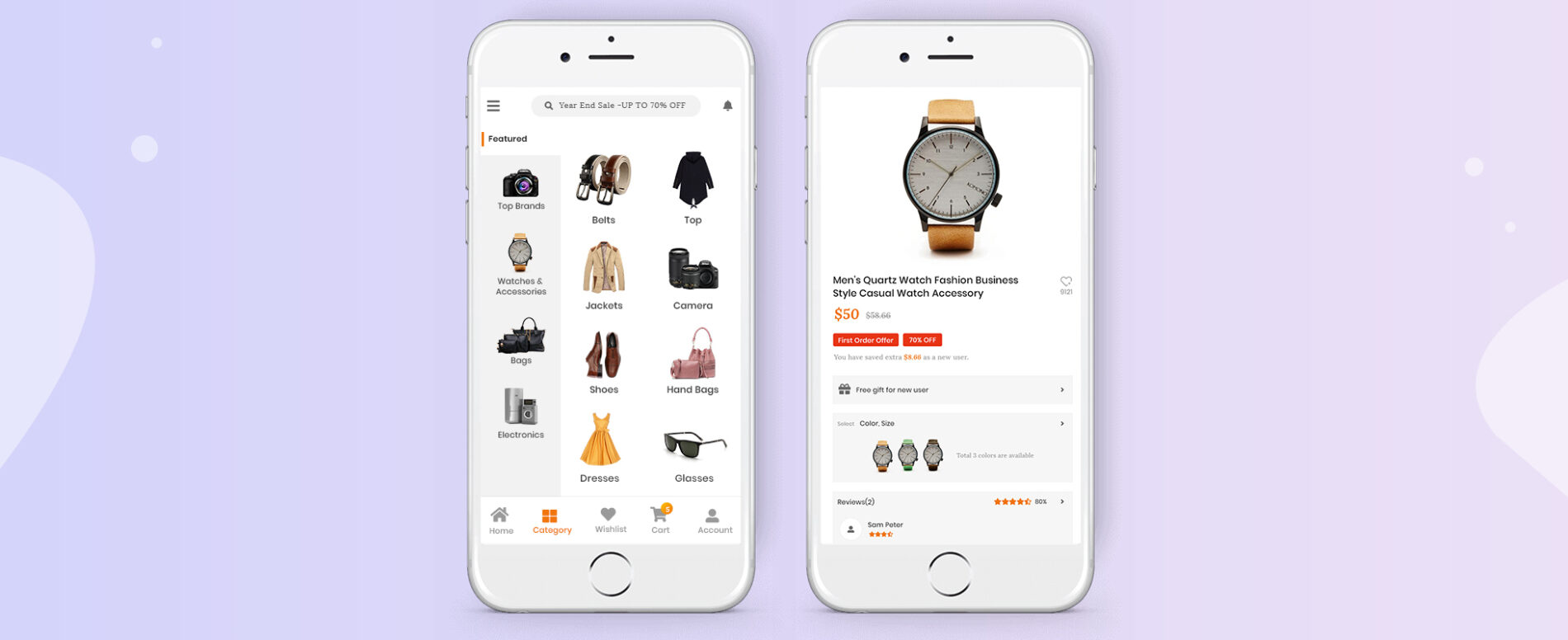 Product page on eCommerce Mobile App
