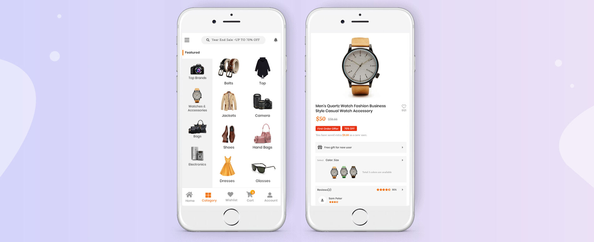 Product page on eCommerce Mobile App Product page on eCommerce Mobile App