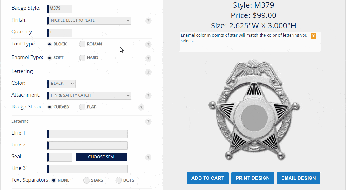  Magento custom product designer for badges