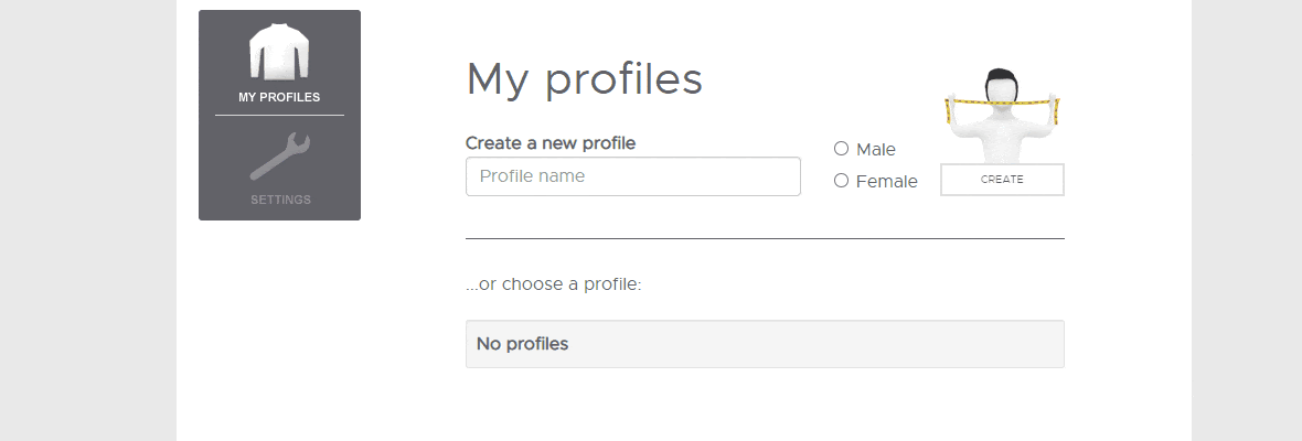 Size Chart App with Multiple Profiles