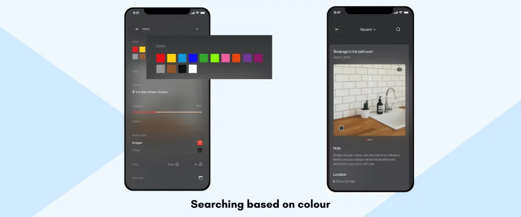 Searching based on colour Searching based on colour