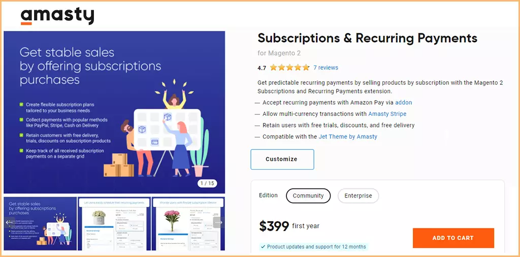 Magento Recurring Payment Module by Amasty