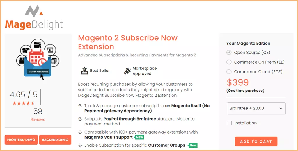 Magento 2 Subscribe Now Extension
